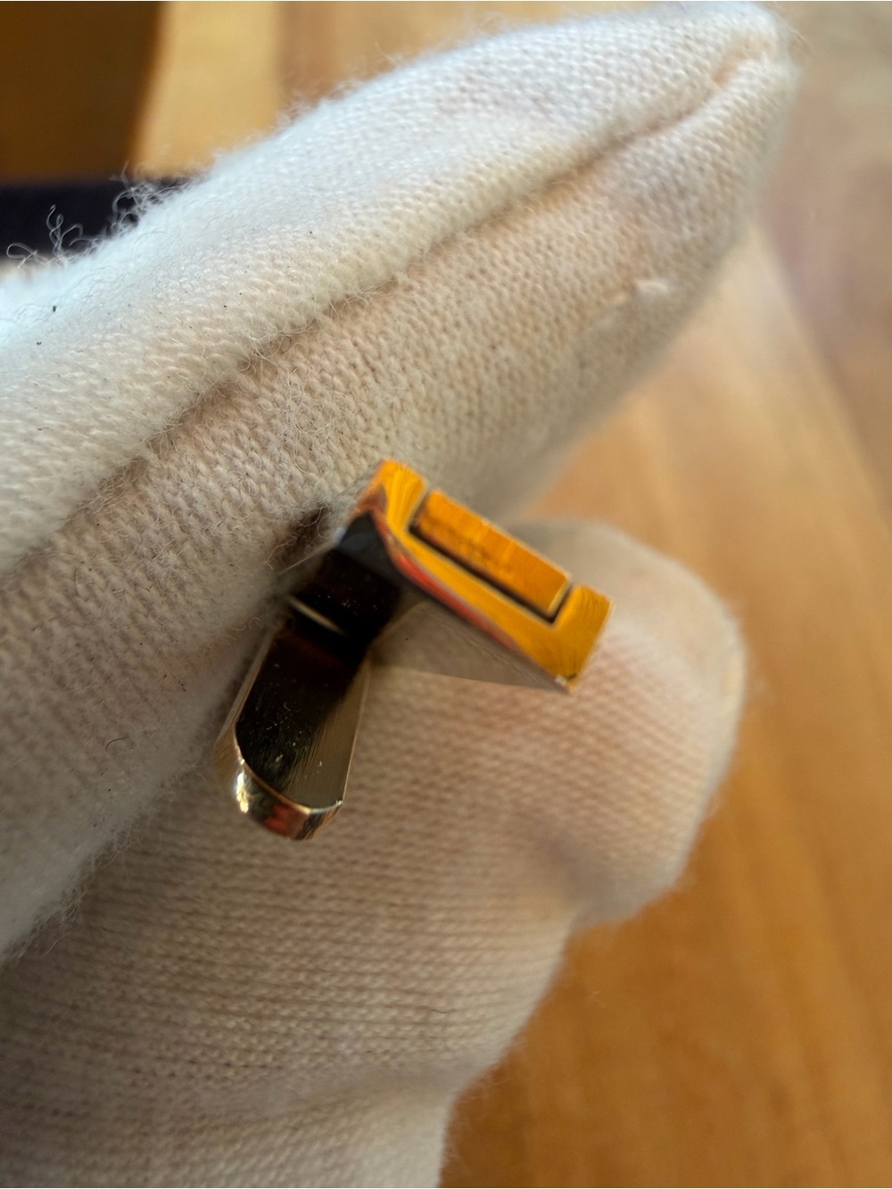 Vintage Christian Dior Gold-Tone Engraved Tie Clip with velvet box - Picture 9 of 11